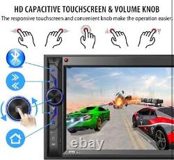 Autoradio Double Din avec Bluetooth Récepteur Multimédia HD 7 pouces Lecteur Mp5