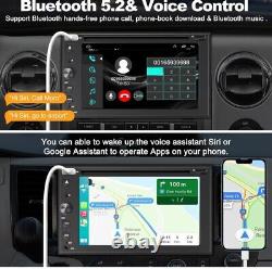 Autoradio Double Din avec Carplay & Android Auto, Radio CD DVD 7 pouces avec caméra GPS