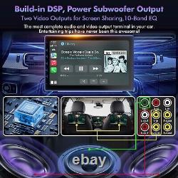 Autoradio Double Din avec Écran Tactile IPS de 10 Pouces Compatible avec CarPlay sans Fil