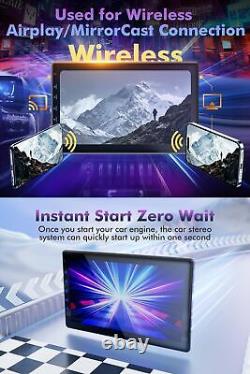 Autoradio Double Din avec Écran Tactile IPS de 10 Pouces Compatible avec CarPlay sans Fil