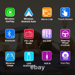 Autoradio Double Din avec Lecteur CD/DVD, CarPlay, GPS, AM/FM, CAM