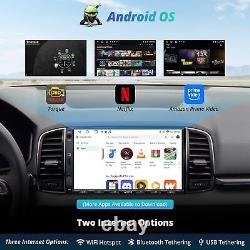Autoradio Double Din avec caméra de recul, CarPlay sans fil, 7'' Android Auto 2G+32G