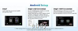 Autoradio Double Din avec caméra de recul, CarPlay sans fil, 7'' Android Auto 2G+32G