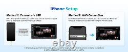 Autoradio Double Din avec caméra de recul, CarPlay sans fil, 7'' Android Auto 2G+32G