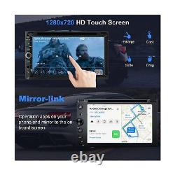 Autoradio Double Din avec lecteur CD/DVD - CarPlay et Android Auto, audio de voiture w