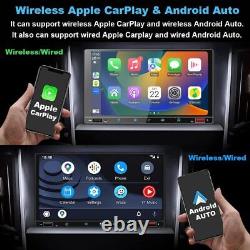 Autoradio Double Din pour Apple Carplay sans fil et Android Auto avec écran tactile 7 pouces.