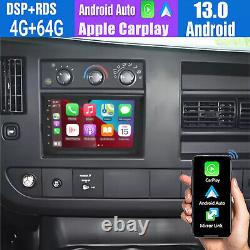 Autoradio Double Din pour GMC Savana 2008-2024 Apple CarPlay Radio de voiture GPS 4+64G