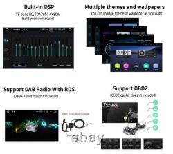 Autoradio GPS 2DIN Double écran tactile rotatif Android 13 10.1 Carplay
