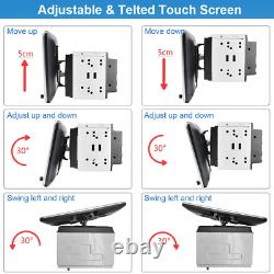Autoradio GPS 4G WiFi BT Carplay Rotatif Android 13 Double 2Din 10,1''