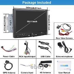 Autoradio GPS 4G WiFi BT Carplay Rotatif Android 13 Double 2Din 10,1''
