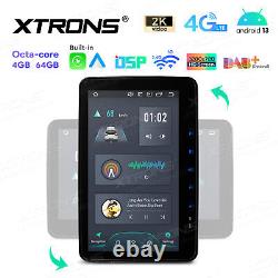 Autoradio GPS 4G WiFi QLED Double 2 DIN Android 13 8 Cœurs 10,1'' Car-Play