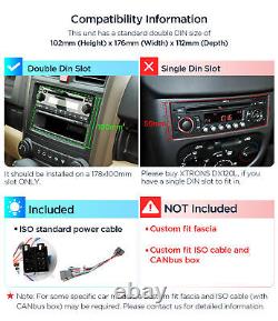 Autoradio GPS 4G WiFi QLED Double 2 DIN Android 13 8 Cœurs 10,1'' Car-Play