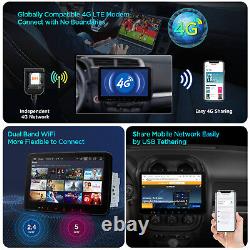 Autoradio GPS 4G WiFi QLED Double 2 DIN Android 13 8 Cœurs 10,1'' Car-Play