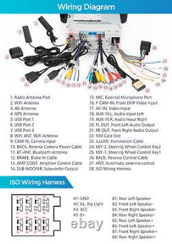 Autoradio GPS 4G WiFi QLED Double 2 DIN Android 13 8 Cœurs 10,1'' Car-Play