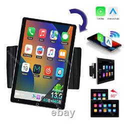 Autoradio GPS Android 13 Double 2DIN Rotatif 10.1 avec 4+64G et Apple Carplay