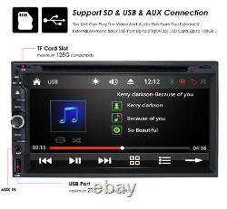 Autoradio GPS Navigation Radio Double 2Din 7'' avec Lecteur DVD Bluetooth+Caméra