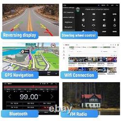 Autoradio GPS WIFI BT Double 2DIN Android 12 écran tactile rotatif de 10,1 pouces