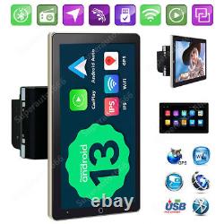Autoradio GPS WIFI BT Double 2DIN avec écran tactile rotatif Android 13 de 10,1 pouces