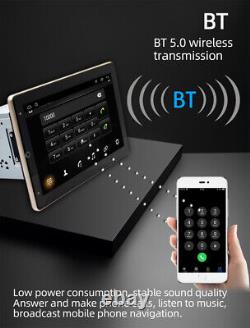 Autoradio GPS WIFI BT Double 2DIN avec écran tactile rotatif Android 13 de 10,1 pouces