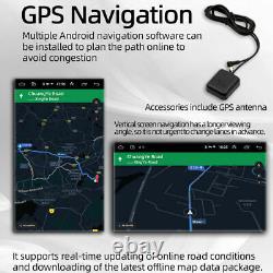 Autoradio GPS WIFI BT Double 2DIN avec écran tactile rotatif Android 13 de 10,1 pouces