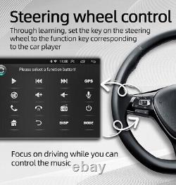 Autoradio GPS WIFI BT Double 2DIN avec écran tactile rotatif Android 13 de 10,1 pouces