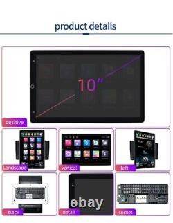 Autoradio GPS WIFI BT Double 2DIN avec écran tactile rotatif Android 13 de 10,1 pouces