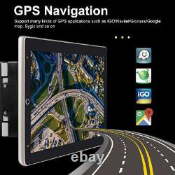 Autoradio GPS WiFi BT double 2DIN Android 12 écran tactile rotatif 10,1 pouces