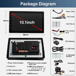 Autoradio GPS Wifi 2Din Rotatif Double 10,1'' Apple Carplay Android 13