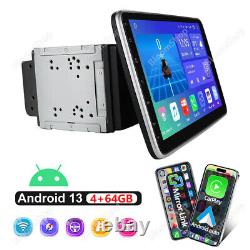 Autoradio GPS Wifi Carplay Android 13 4+64GB Rotatif Double 2DIN 10.1''