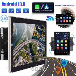Autoradio GPS Wifi à écran tactile rotatif 10,1'' Android 13.0 Double 2DIN