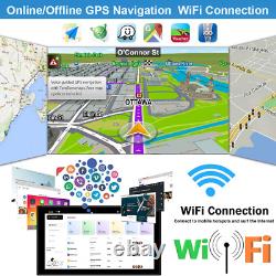 Autoradio GPS Wifi à écran tactile rotatif 10,1'' Android 13 Double 2DIN