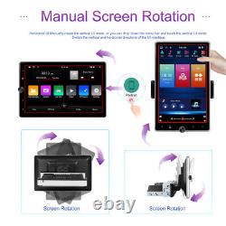 Autoradio GPS double DIN 2DIN rotatif 10,4 pouces Android 13 avec écran tactile et caméra