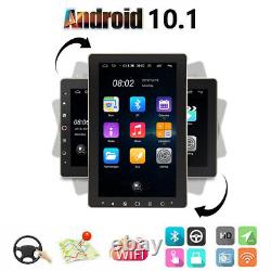 Autoradio GPS tactile double DIN Android 9 de 10,1 pouces avec écran rotatif