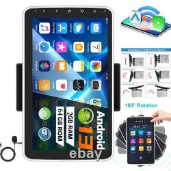 Autoradio Stéréo 2 DIN Carplay Android 10'' Rotatif avec GPS WIFI
