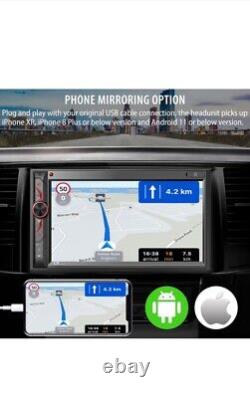 Autoradio à double DIN avec Bluetooth Récepteur multimédia de voiture HD de 7 pouces
