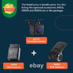 Autoradio de voiture 10.1 pouces Double 2DIN avec CAM+DVR+OBD Android 10 8-Core GPS Head Unit CarPlay