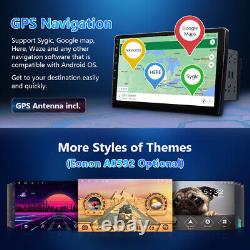 Autoradio de voiture 10.1 pouces Double 2DIN avec CAM+DVR+OBD Android 10 8-Core GPS Head Unit CarPlay
