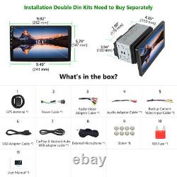 Autoradio de voiture 10.1 pouces Double 2DIN avec CAM+DVR+OBD Android 10 8-Core GPS Head Unit CarPlay