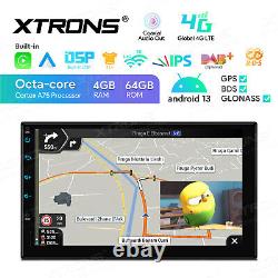 Autoradio de voiture 2DIN 8-Core 7 Double sans fil CarPlay et Android Auto Radio GPS WiFi