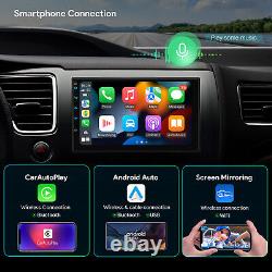 Autoradio de voiture 2DIN 8-Core 7 Double sans fil CarPlay et Android Auto Radio GPS WiFi