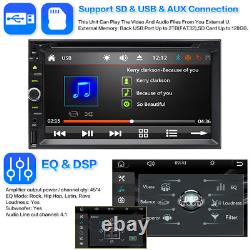 Autoradio de voiture Double Din 7'' avec Apple Carplay lecteur DVD Radio USB Bluetooth Caméra