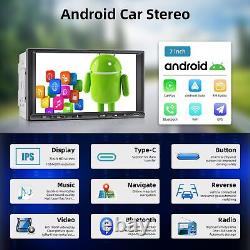 Autoradio de voiture Double Din sans fil avec Apple Carplay Android Auto, écran tactile Android 7 pouces