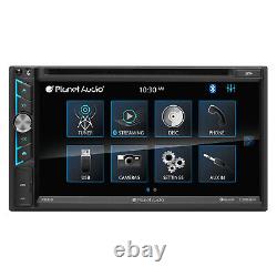 Autoradio de voiture Planet Audio P9695B 6,95 pouces Double Din Écran tactile, Bluetooth, USB CD