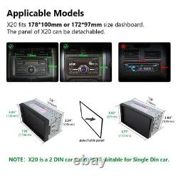 Autoradio de voiture à écran tactile CAM+7 QLED Double DIN avec Android Auto et Apple CarPlay