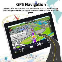Autoradio double 2DIN rotatif 10,1 pouces Android 12 avec écran tactile, GPS, Wifi et Carplay pour voiture.