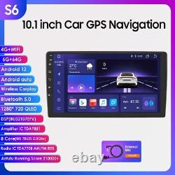 Autoradio double 2Din CarPlay 10.1 Android12 6+64G GPS NAV Stéréo Octa-Core DSP
