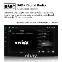 Autoradio double 2Din avec Android Auto Apple Car Play BT, écran tactile 7 pouces et WiFi