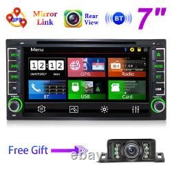 Autoradio double DIN 2Din 7 pouces avec GPS, lecteur CD DVD, radio Bluetooth et caméra de recul