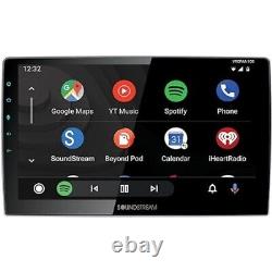 Autoradio double DIN Soundstream avec écran tactile de 10,6 pouces et fonctionnalités multimédias.