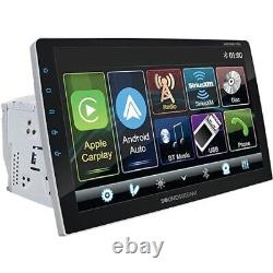 Autoradio double DIN Soundstream avec écran tactile de 10,6 pouces et fonctionnalités multimédias.